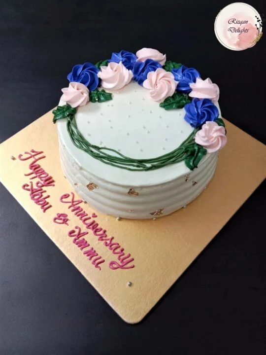 Vanilla Anniversary Cake 1