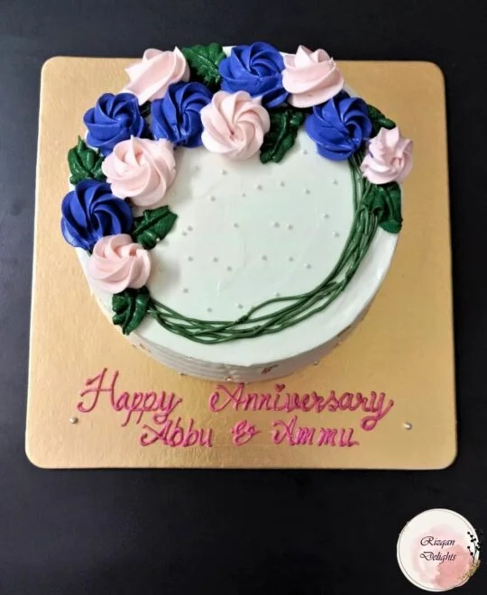 Vanilla Anniversary Cake 2
